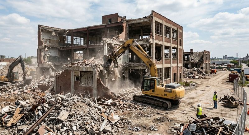 Factory Demolition in Sacramento, CA